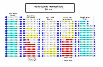 Saalplan der Freilichtbuehne Freudenberg