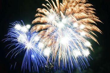 Höhenfeuerwerk beim Lichterfest im Westfalenpark