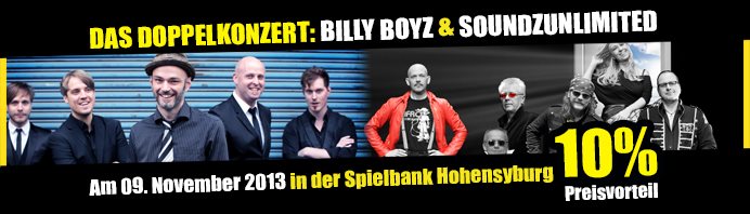 Doppelkonzert BillyBoyz & Soundzunlimited