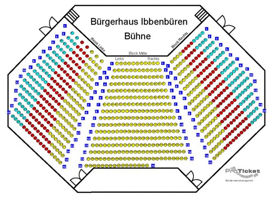 Saalplan: Bürgerhaus Ibbenbüren