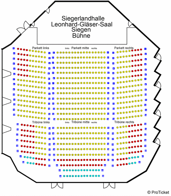 Leonard-Gläser-Saal, Saalplan