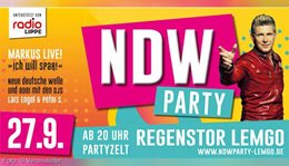 Logo Neue Deutsche Welle und 80er Jahre Party