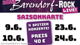 Logo Saisonkarte 2023 Barendorf Rocksommer 2023